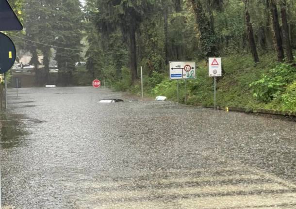 Maltempo e disagi, strade allagate a Busto Arsizio