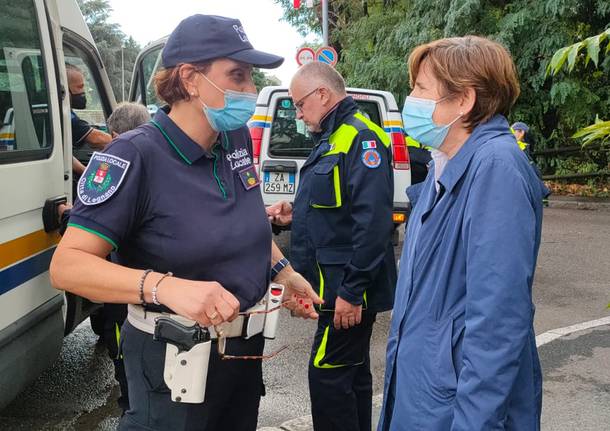 Nubifragio a Legnano- sopralluogo dell'amministrazione