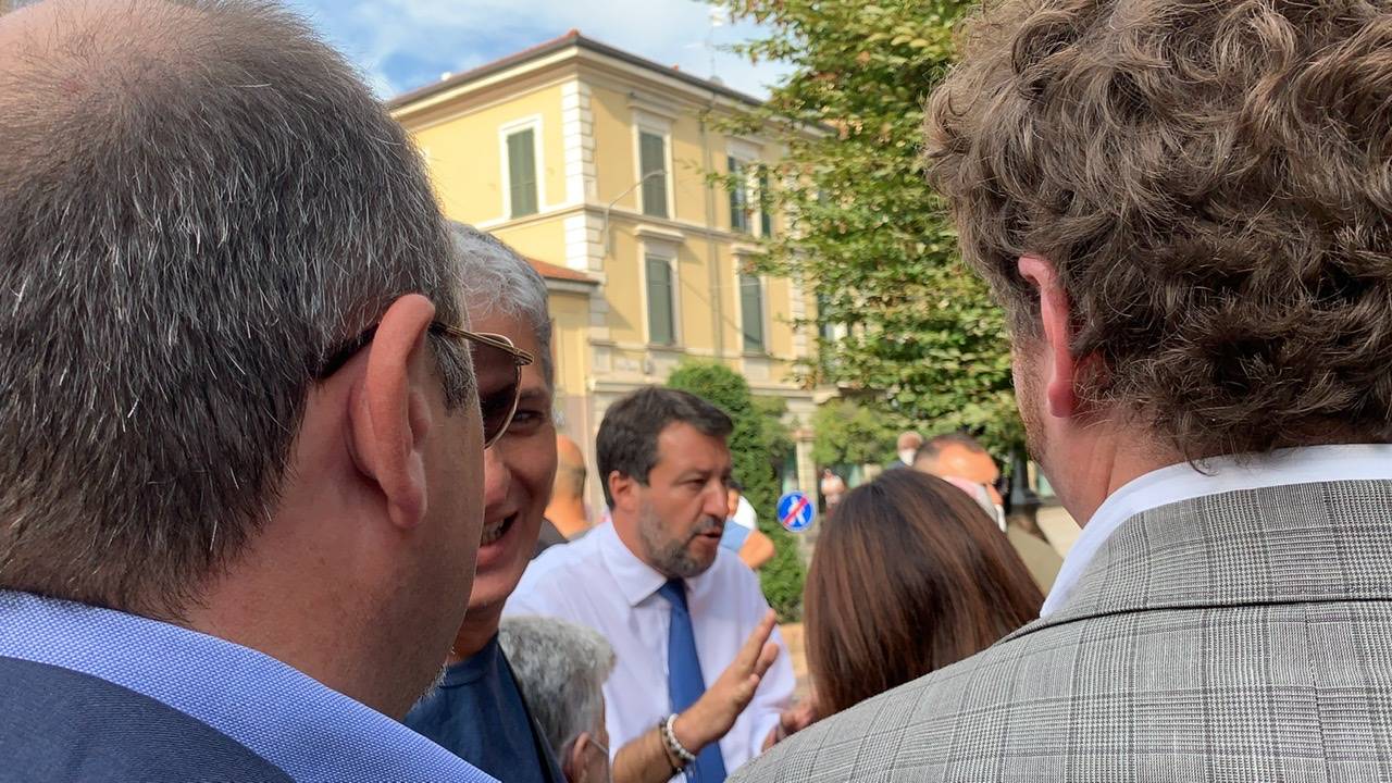 Salvini a Varese in piazza XX Settembre 