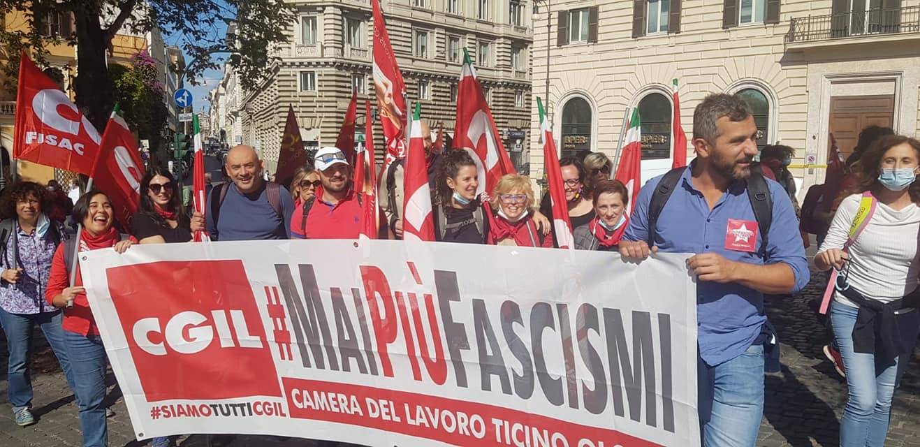 Cgil Legnano alla manifestazione antifascista a Roma 