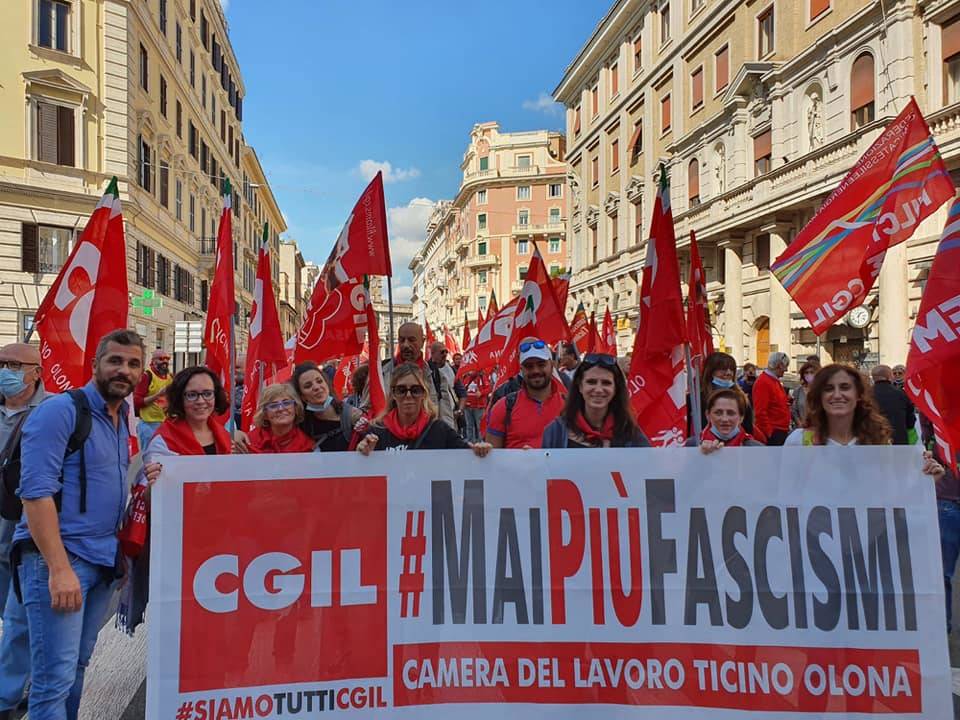 Cgil Legnano alla manifestazione antifascista a Roma 