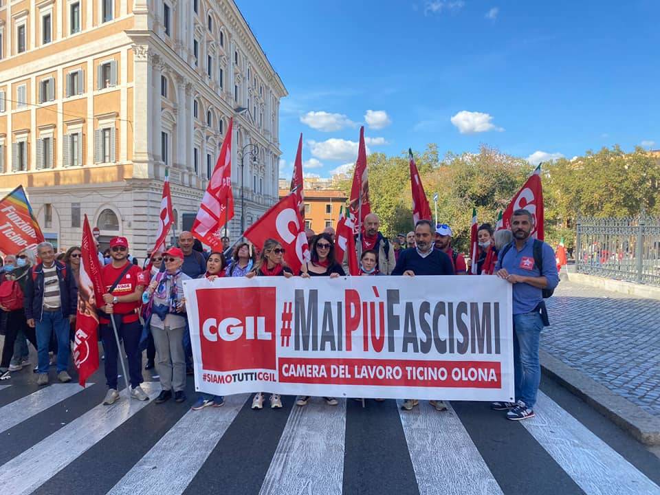 Cgil Legnano alla manifestazione antifascista a Roma 