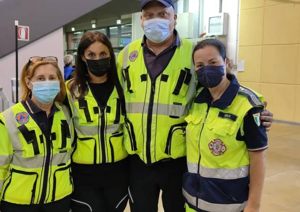 Dall’hub vaccinale di Malpensa Fiere un grazie ai volontari della Protezione civile di Gerenzano