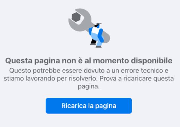 Facebook e whatsapp non funzionano