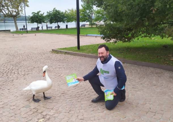 I volontari di Galimberti nelle piazze di Varese