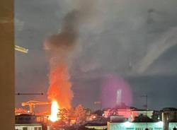 Incendio nella notte di Gallarate