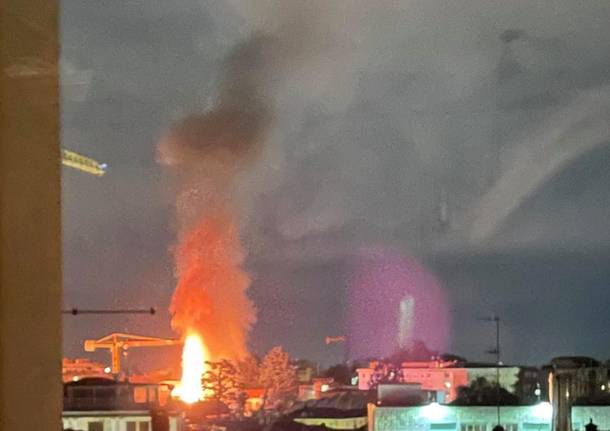 Incendio nella notte di Gallarate