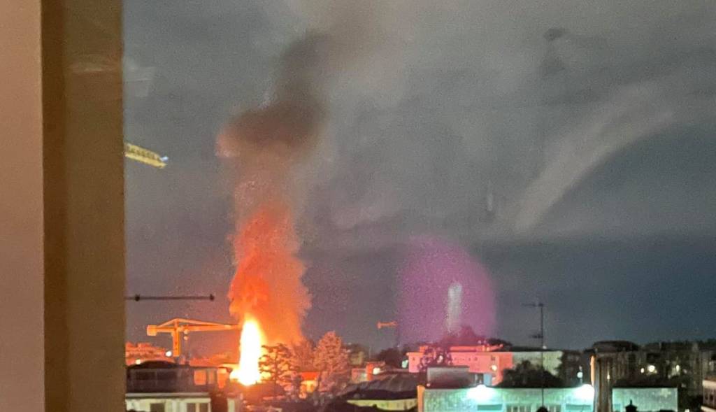 Incendio nella notte di Gallarate