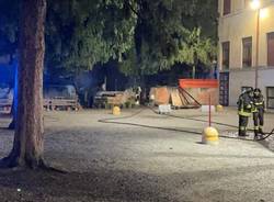 Incendio nella notte di Gallarate