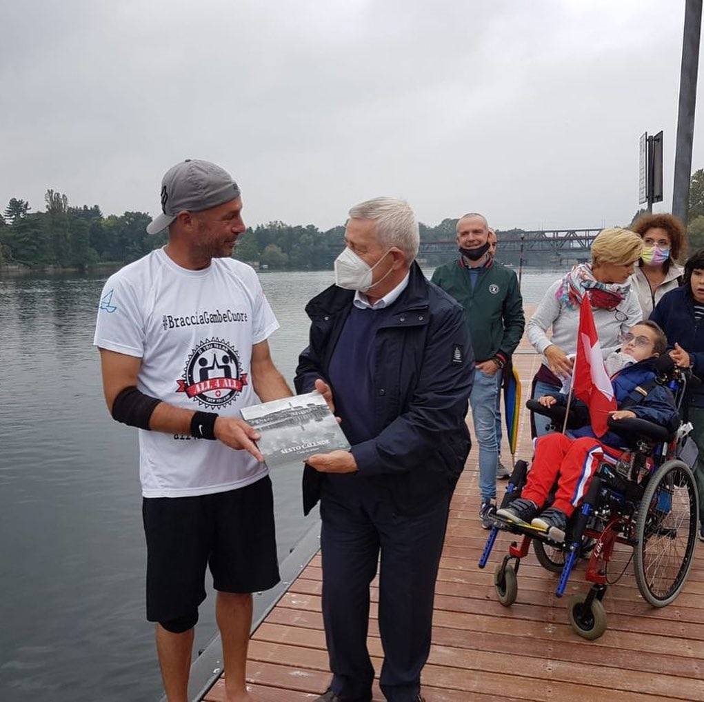 L'arrivo di Henrique Meili a Sesto Calende 