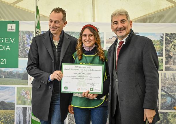La Gev del Parco delle Groane Gianmarco Bartesaghi premiata dall’assessore regionale Cattaneo