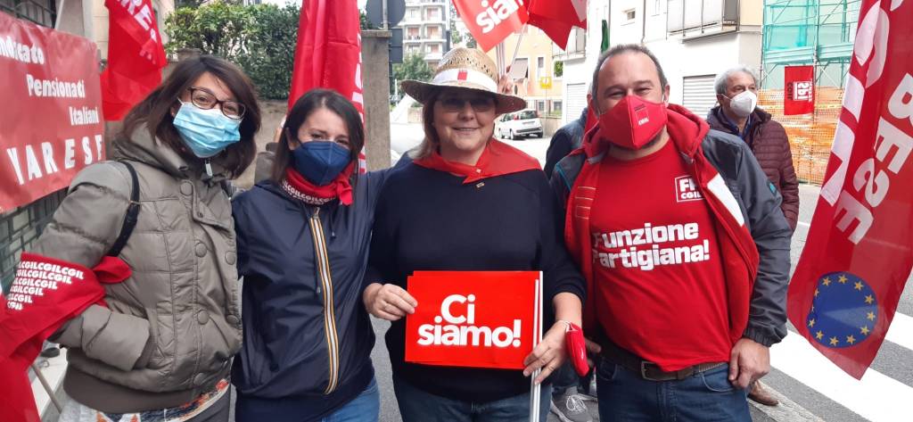 Presidi nelle sedi Cgil di Varese Busto Gallarate e Saronno