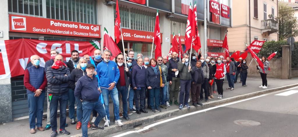 Presidi nelle sedi Cgil di Varese Busto Gallarate e Saronno