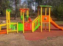 Quasi terminata l'installazione dei giochi inclusivi al Parco degli Aironi di Gerenzano