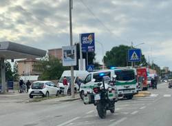 Scontro tra auto e moto in via Ferrario a Gallarate (9.10.21)