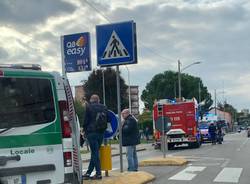 Scontro tra auto e moto in via Ferrario a Gallarate (9.10.21)