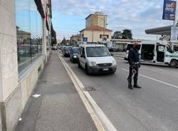 Scontro tra auto e moto in via Ferrario a Gallarate (9.10.21)