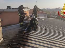 Vigili del Fuoco Milano - incendio tetto 26 ottobre