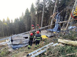 Vigili del Fuoco - Mottarone - cabina precipitata 