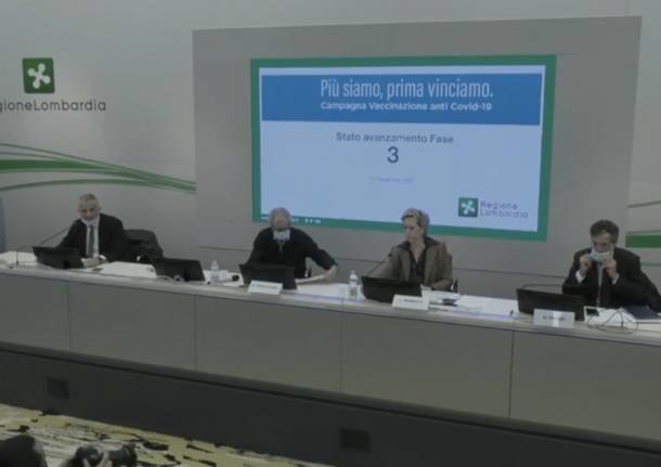 conferenza stampa regione su vaccinazioni