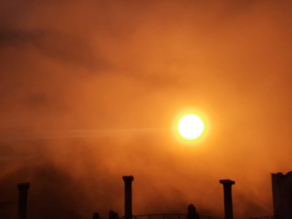 Il magico tramonto al sacro Monte