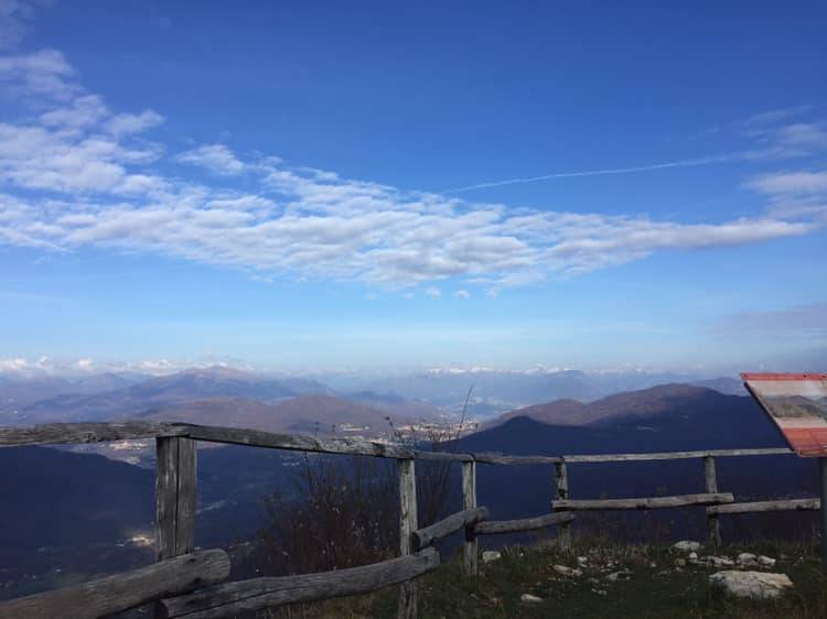 Il panorama dal forte di Orino