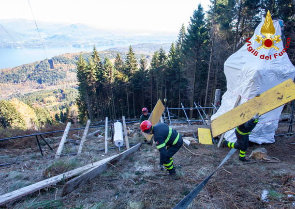 Rimozione della funivia al Mottarone