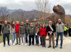 Saltrio, inaugurazione del parco Mamo e del Saltriosauro