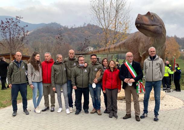 Saltrio, inaugurazione del parco Mamo e del Saltriosauro