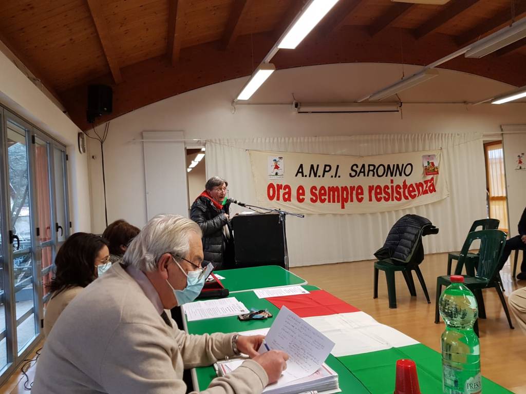 Anpi Saronno in assemblea congressuale con i partigiani Ivonne Trebbi e Aurelio Legnani