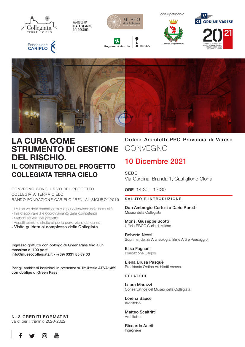 LA CURA COME STRUMENTO DI GESTIONE DEL RISCHIO Il contributo di Collegiata Terra Cielo