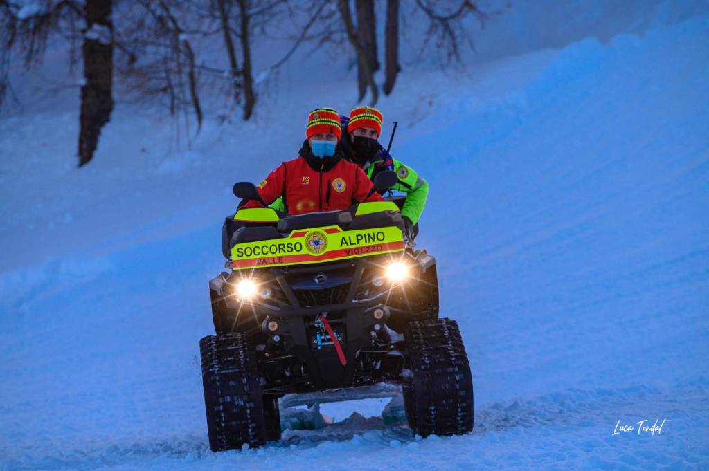 Esercitazione sulla neve per il Soccorso Alpino Valdossola