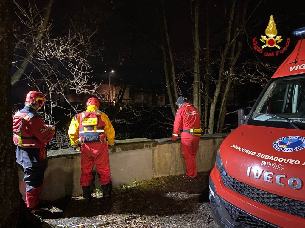 Ricerche in corso nel fiume Tresa