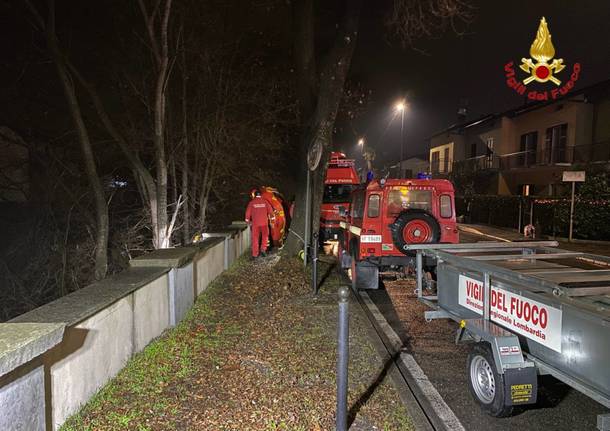 Ricerche in corso nel fiume Tresa