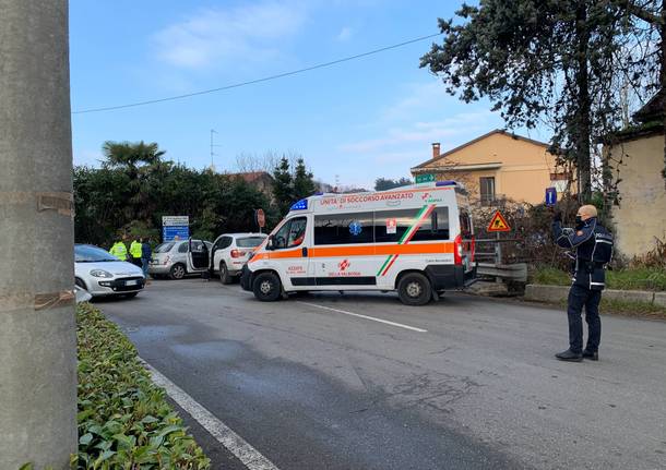 Incidente a Gazzada Schianno all’altezza del altezza ponte Brunello