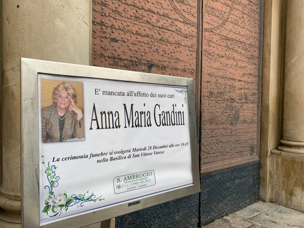 Varese dà l'ultimo saluto ad Anna Maria Gandini