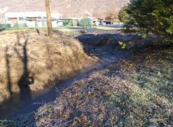 A Laveno Mombello lavori di pulizia al Roggia Fassora 