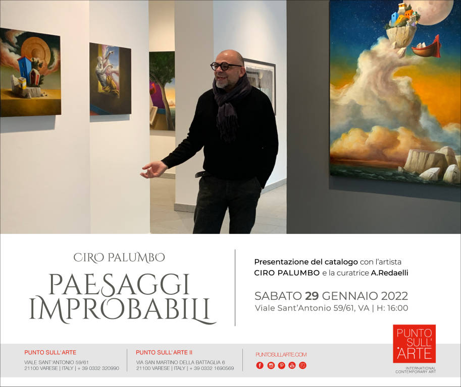 PRESENTAZIONE DEL CATALOGO DELLA MOSTRA PERSONALE DI CIRO PALUMBO “PAESAGGI IMPROBABILI” | SABATO 29 GENNAIO alle ore 16
