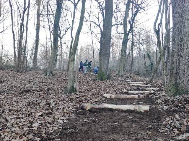 La nuova scala nel Parco Valle del Lanza