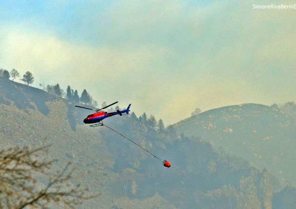 L’incendio di Indemini visto dalla Forcora