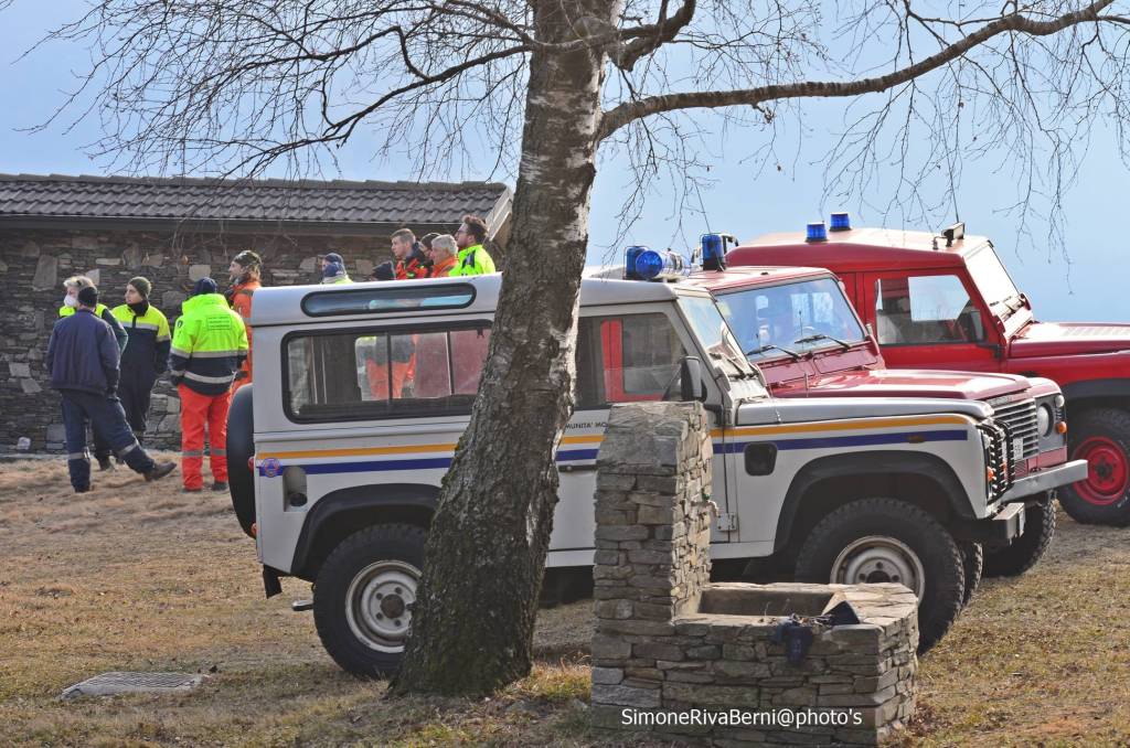 L\'incendio di Indemini visto dalla Forcora