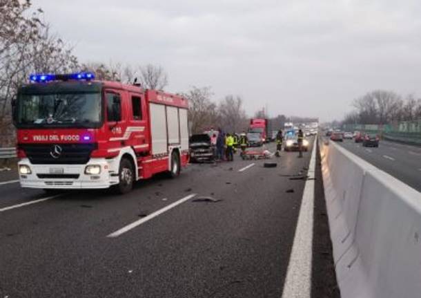 Incidente sull'A8 tra Legnano e Castellanza 3 gennaio 2022