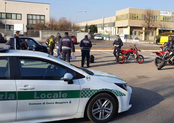 Motoraduno abusivo sventato a Cerro Maggiore