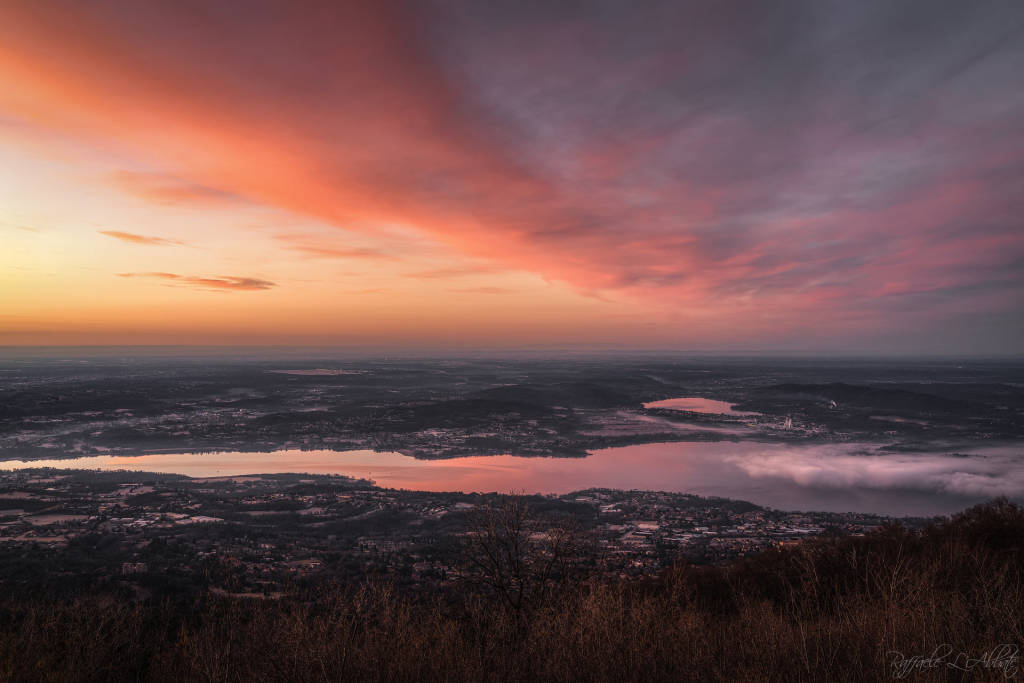 Tramonto invernale sul Lago di Varese