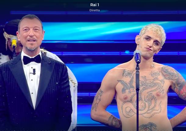 Achille Lauro si "battezza" e apre Sanremo 2022