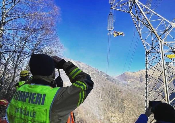 Bonifica e monitoraggio dell\'incendio di Indemini