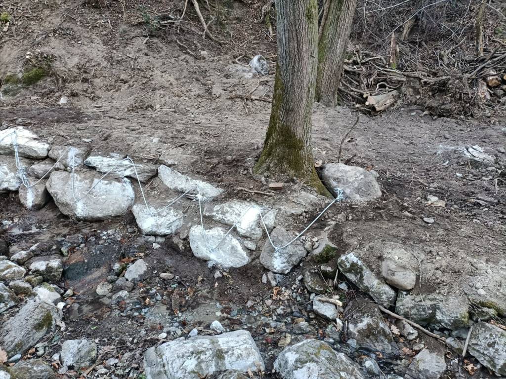 I lavori di risitemazione del Riale di Mezzo a Orino
