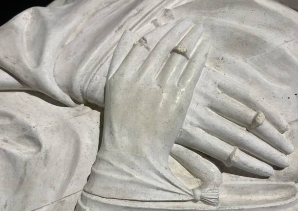 Castiglione Olona: la presentazione del restauro del calco della pietra tombale del cardinale