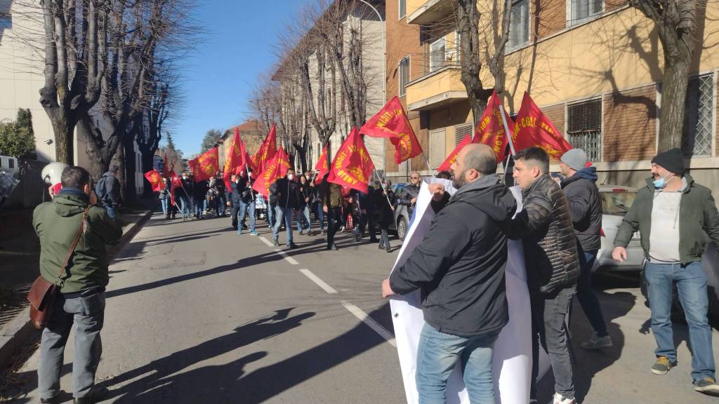 Corteo lavoratori Emerson di Rescaldina 