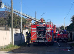 Incendio villetta a Parabiago